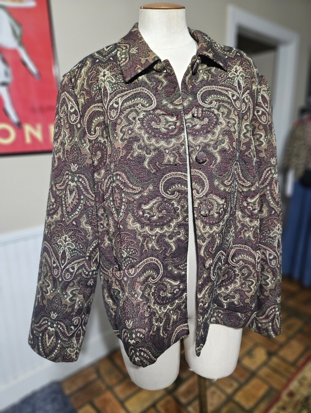 Covington Boho Tapestry Jacket Size 18W